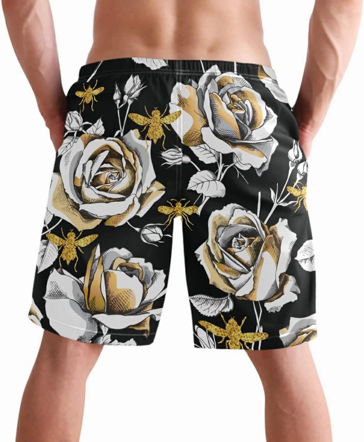 visesunny Stylish Mens Swim Trunks Quick Dry Beachwear Sports Running Swim Board Shorts Bathing Suits Mesh Lining