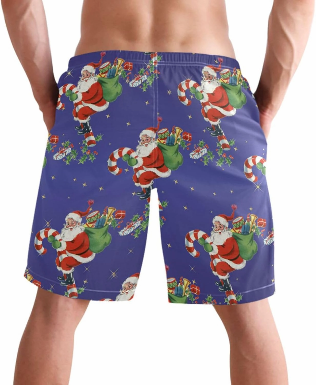 visesunny Stylish Mens Swim Trunks Quick Dry Beachwear Sports Swim Board Shorts Holiday Party Bathing Suits