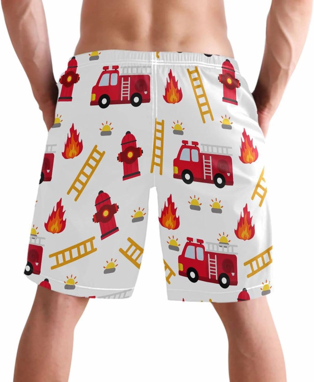 visesunny Stylish Mens Swim Trunks Quick Dry Beachwear Sports Swim Board Shorts Holiday Party Bathing Suits
