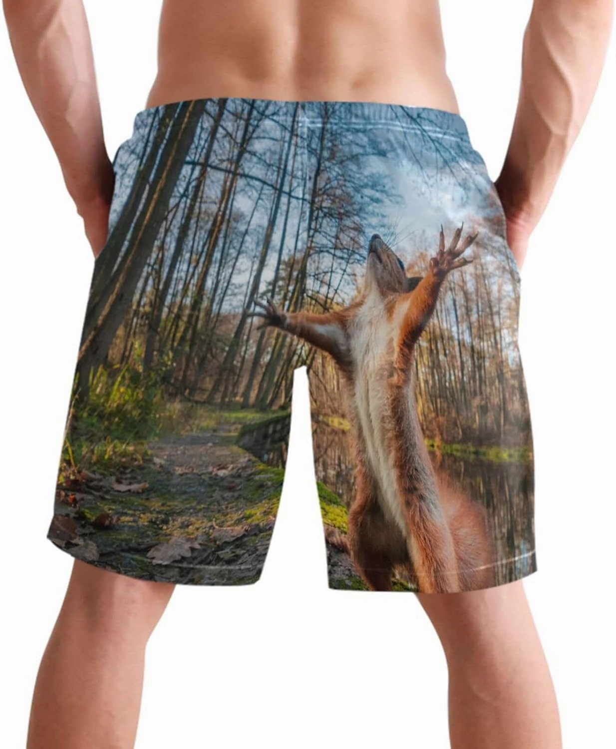 visesunny Stylish Mens Swim Trunks Quick Dry Beachwear Sports Swim Board Shorts Holiday Party Bathing Suits