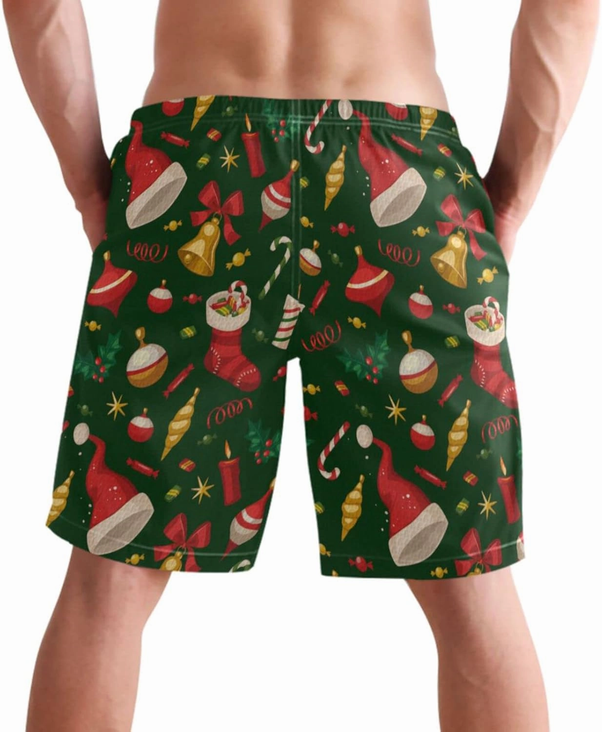 visesunny Stylish Summer Mens Swim Trunks Quick Dry Beachwear Sports Swim Board Shorts Holiday Party Bathing Suits