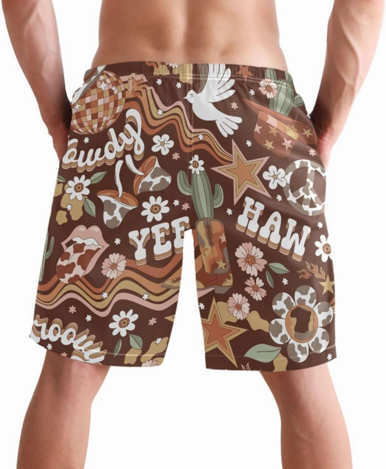 visesunny Stylish Summer Mens Swim Trunks Quick Dry Beachwear Sports Swim Board Shorts Holiday Party Bathing Suits