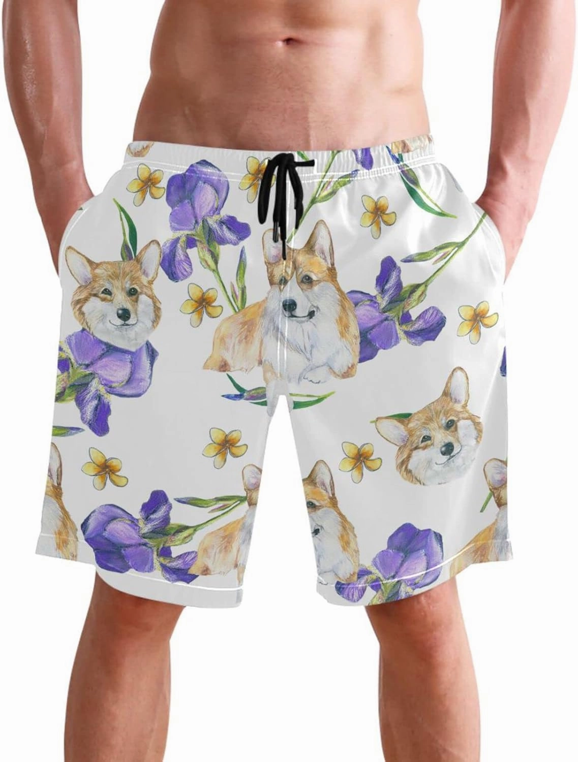 visesunny Summer Mens Swim Trunks Mesh Liner Swimming Trunks Men's Bathing Suit Quick Dry Swim Shorts