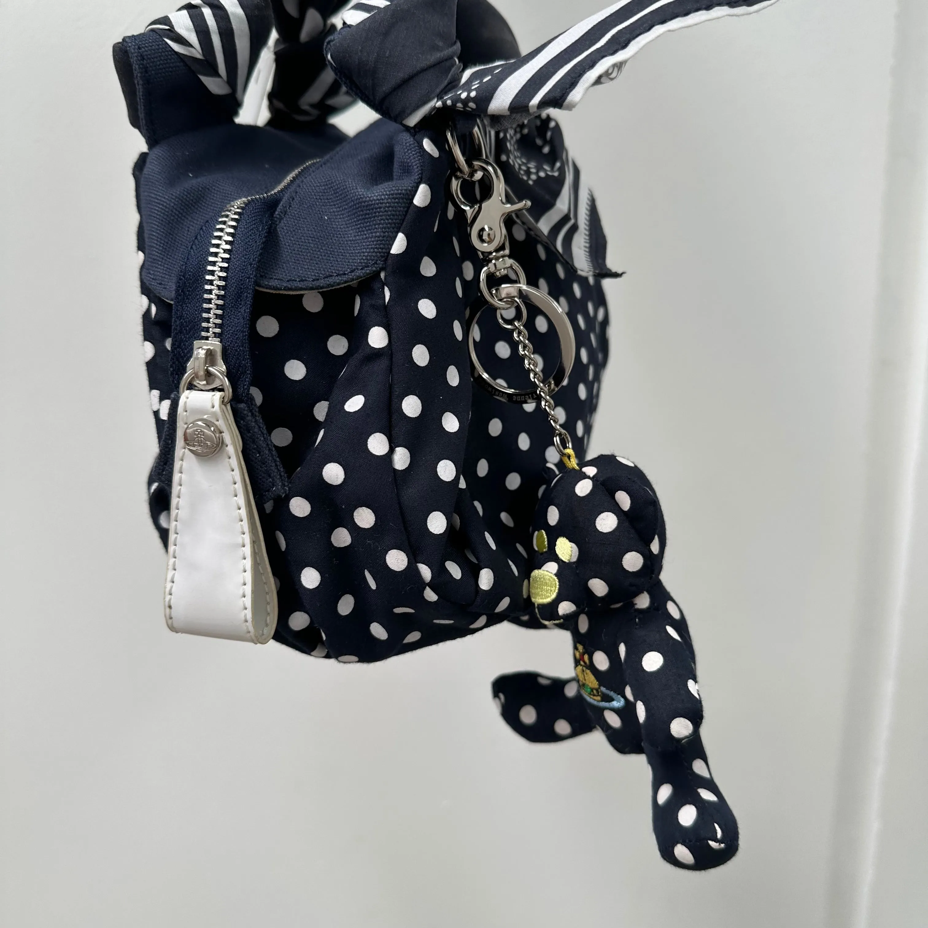 Vivienne Westwood Mini Hand Bag with Teddy Bear Charm