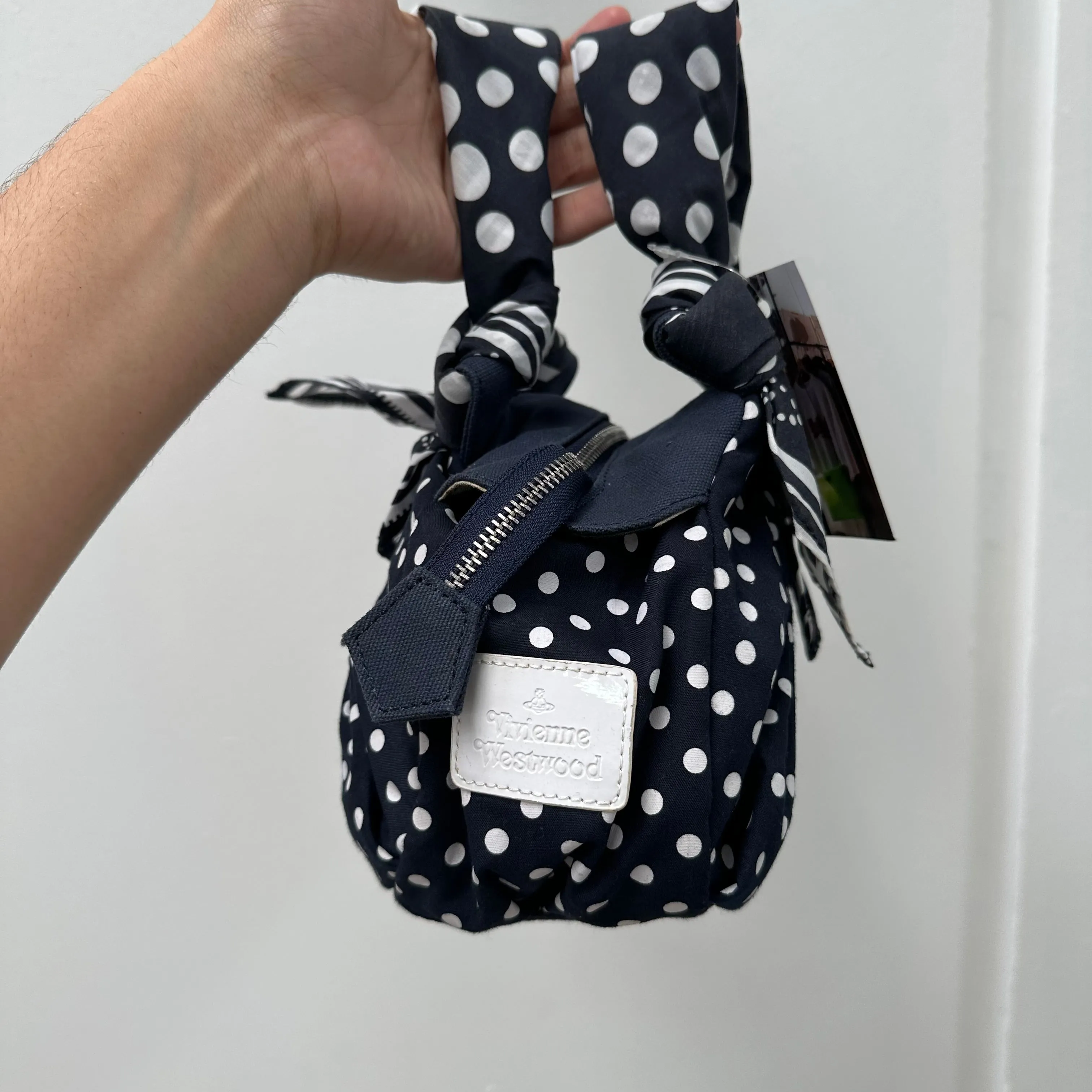 Vivienne Westwood Mini Hand Bag with Teddy Bear Charm