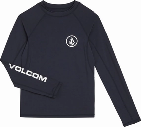 Volcom Boys Swim Shirt - UPF 50  Long Sleeve Rash Guard for Boys - Quick Dry Kids Swimwear Sun Protection Swim Shirts