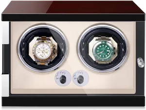 Watch Winder for Men's and Women's Automatic Watch with LED Lights Quiet Japanese Motor Watch Winder Box for 1/2/4/6 Watches Open and Shut Down Featured