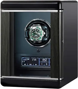 Watch Winders - Luxury Smart Watch Winder Automatic Mechanical Watch Motor Shaker Storage Box with Fingerprint Unlock Watches Rotation Display Holder Organizer ()