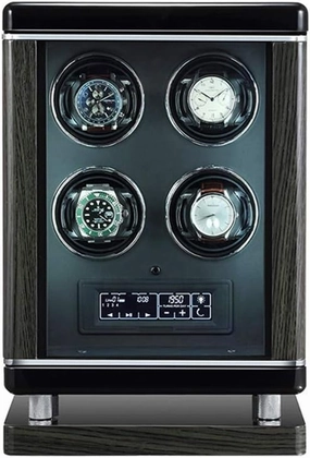 Watch Automatic Watch Winder with Quiet Motors Watch Winder Case with Fingerprint Unlock Remote Control LCD Touch Panel LED Light 6 Rotation Mode