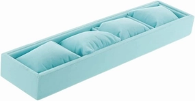 Watch Box Watch Pillow Holder Case Box Jewellery Box Bracelet Bangle 3 Grids Jewelry Display Holder Jewellery Case Watch Accessories (Color : Blue, Size : 34 * 8 * 3.5cm)