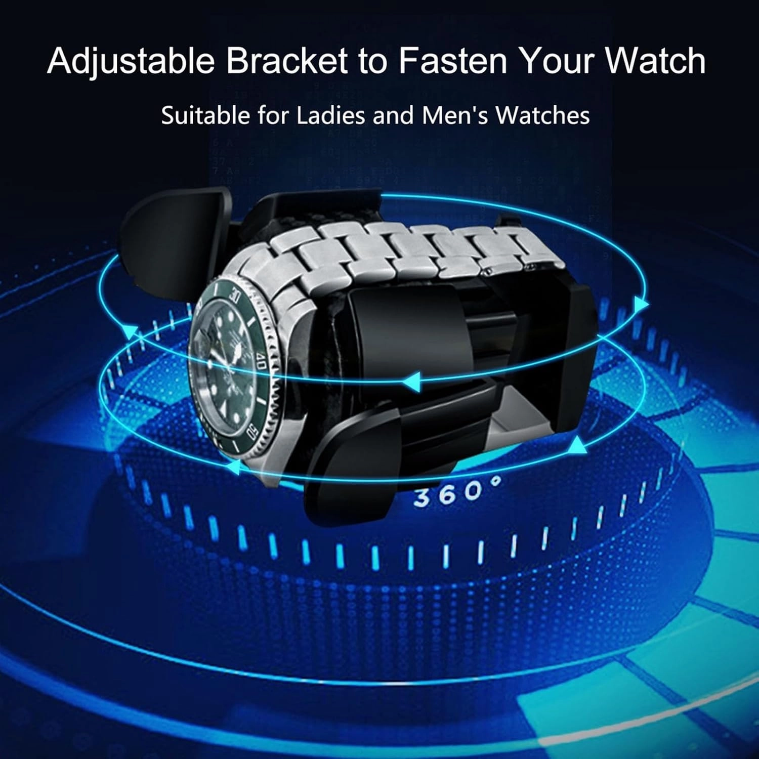 Watch Winder for 4 Watches Watch Rotator Box with Led Lights Quiet Japanese Motor Adjustable Watch Pillows Fit Lady and Man Watches,Carbon Fiber-4 0