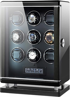 Watch Winders - Luxury Smart Watch Winder Automatic Mechanical Watch Motor Shaker Storage Box with Fingerprint Unlock Watches Rotation Display Holder Organizer ()
