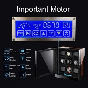 Watch Winders, Automatic Watch Winder Box, Smart Touch with Clockwise Or Anticlockwise Switch - Silent Motor Movement Storage Watch Box