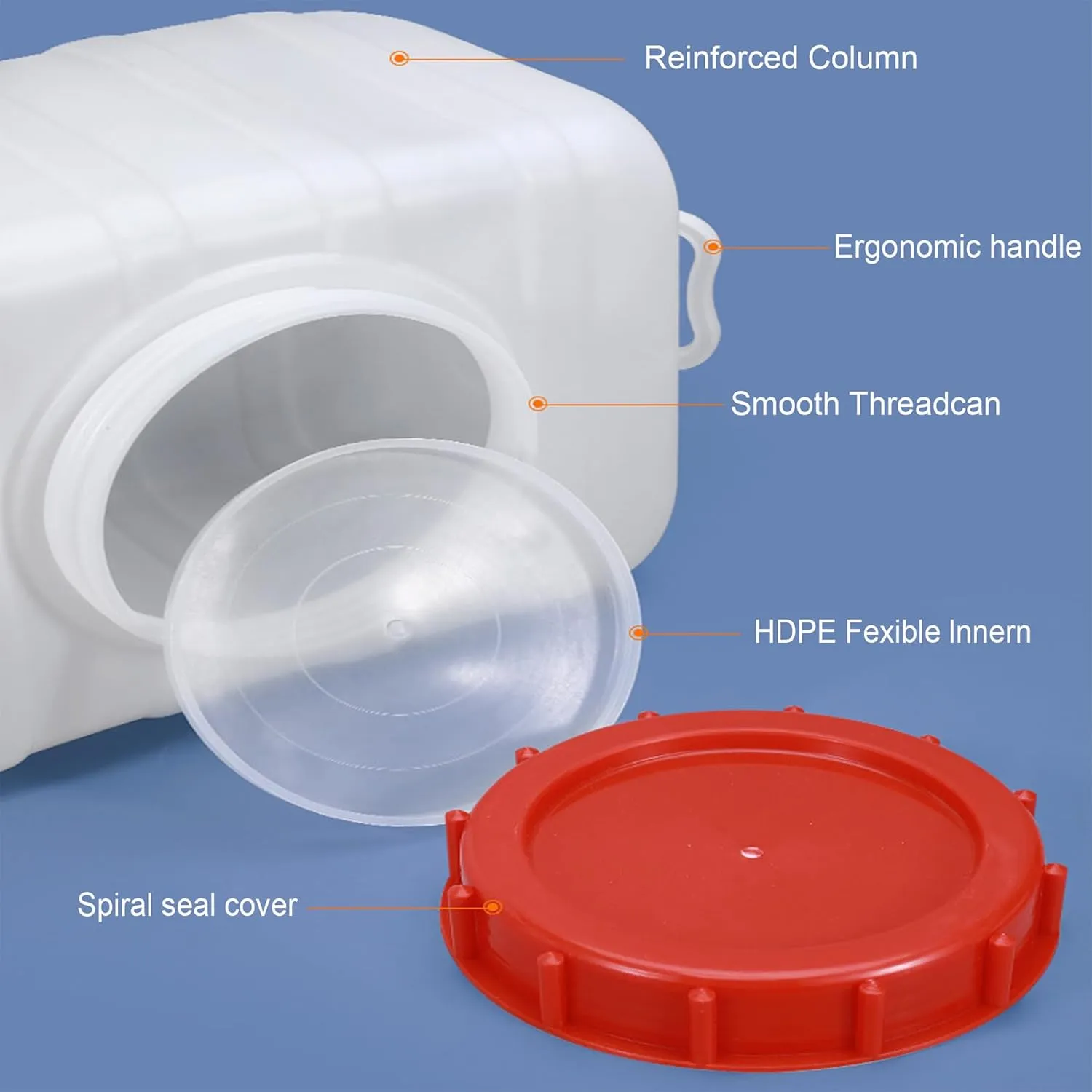 Water Storage Container Water Carrier 13/21/29/53 Gallon Large Capacity Water Tank with Tap and 3m Hose Portable Emergency Water Bucket for Vehicle Home Hiking Camping Outdoors(Size:80L/21.1Gallon)