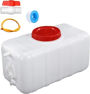 Water Storage Container Water Carrier 13/21/29/53 Gallon Large Capacity Water Tank with Tap and 3m Hose Portable Emergency Water Bucket for Vehicle Home Hiking Camping Outdoors(Size:80L/21.1Gallon)
