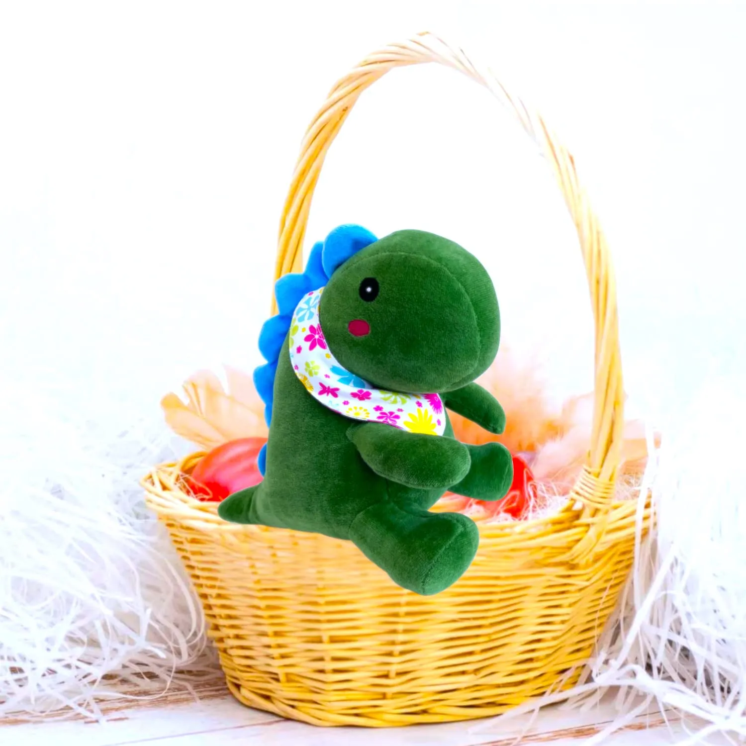 Webby Plush Cute Sitting Dinosaur Stuffed Soft Animal, 25 CM (Green)