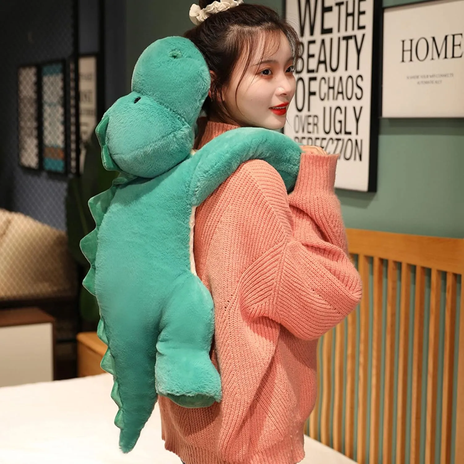 Weighted Stuffed Animals, 19.7" 3.3lbs Weighted Dinosaur Plush Cute Dinosaur Stuffed Animal Dinosaur Weighted Plush Animals Pillow Toy