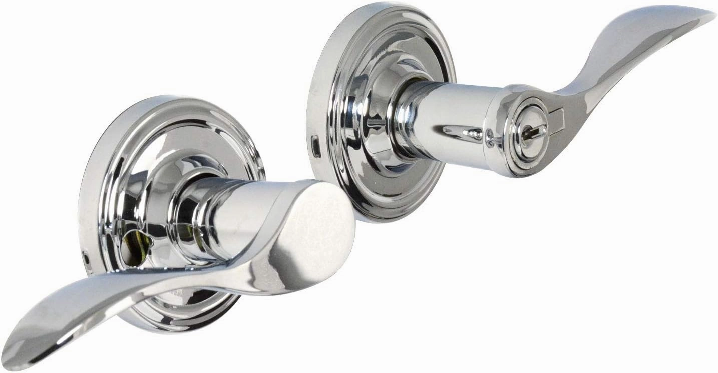 Weslock Right Handed Bordeau Lever Keylock Entry Set - Traditionale Collection - R0640U6U6SL23 - Bright Chrome