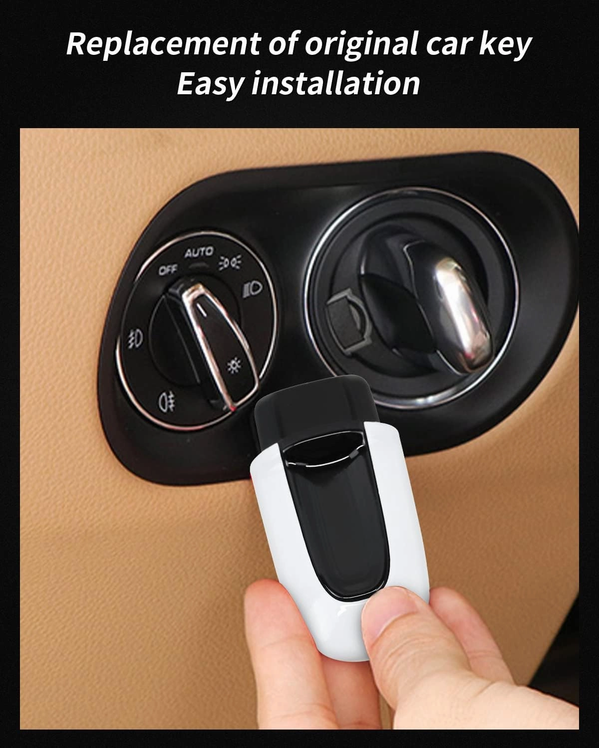 White Entry and Drive Comptatible with Porsche Cayenne Panamera Macan 911, Keyless Enter Cover Comptatible with Porsche 718