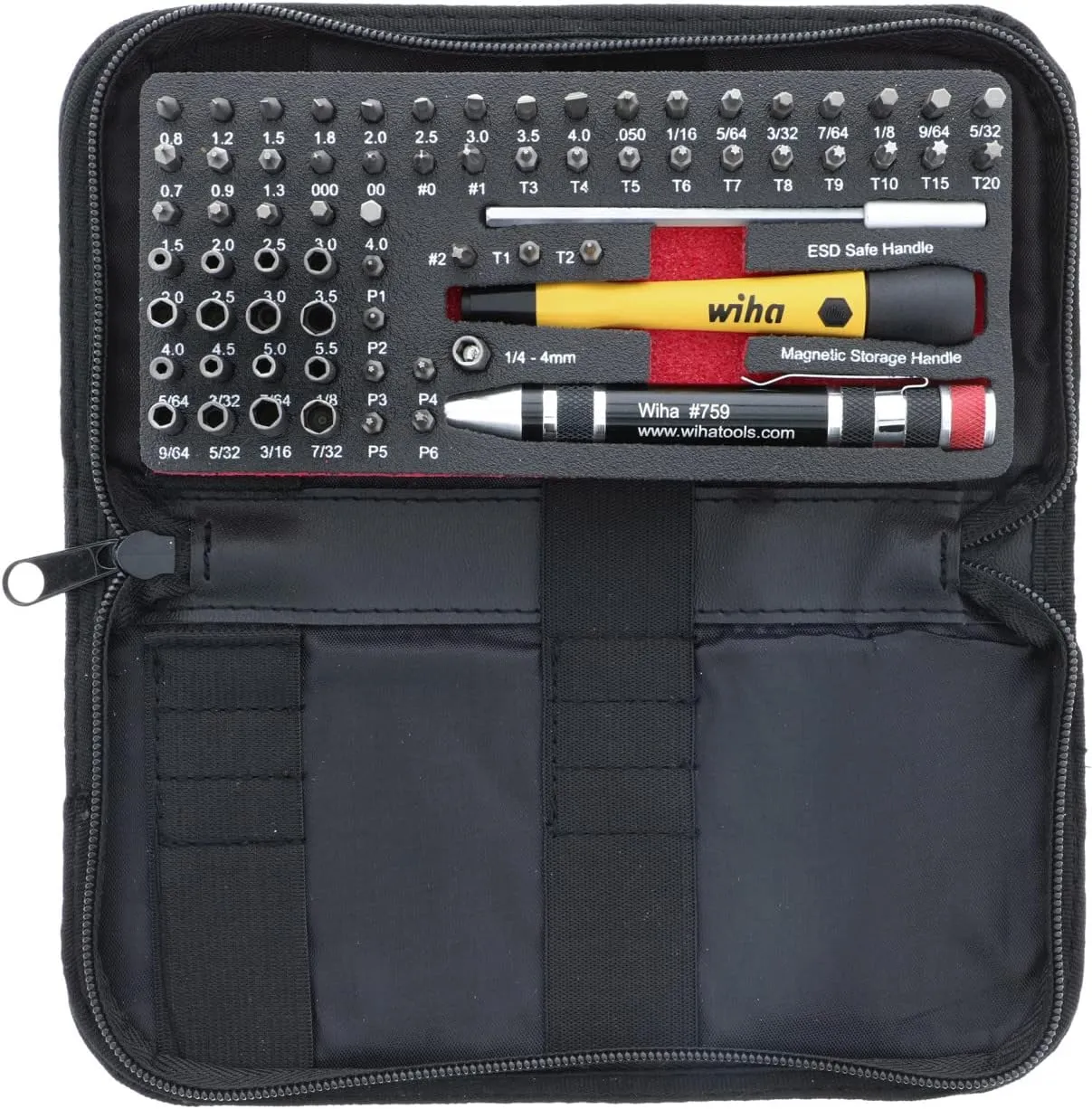 Wiha 75971 68 Piece System 4 ESD Safe Master Technician Ratchet and MicroBits Set