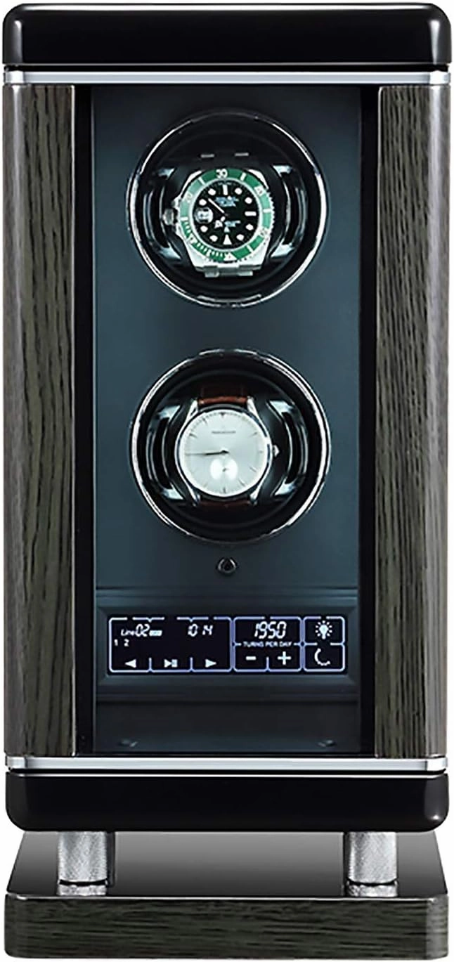 Winding Box Watch Winders - Luxury Smart Watch Winder Automatic Mechanical Watch Motor Shaker Storage Box with Fingerprint Unlock Watches Rotation Display Hold