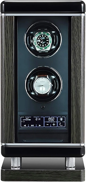 Winding Box Watch Winders - Luxury Smart Watch Winder Automatic Mechanical Watch Motor Shaker Storage Box with Fingerprint Unlock Watches Rotation Display Holder Organizer Quiet and Well Opera