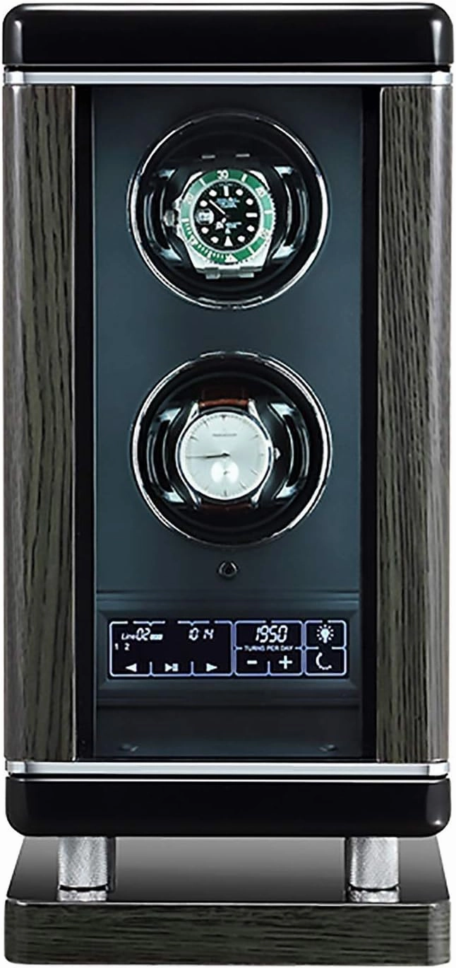 Winding Box Watch Winders - Luxury Smart Watch Winder Automatic Mechanical Watch Motor Shaker Storage Box with Fingerprint Unlock Watches Rotation Display Holder Organizer Quiet and Well Opera