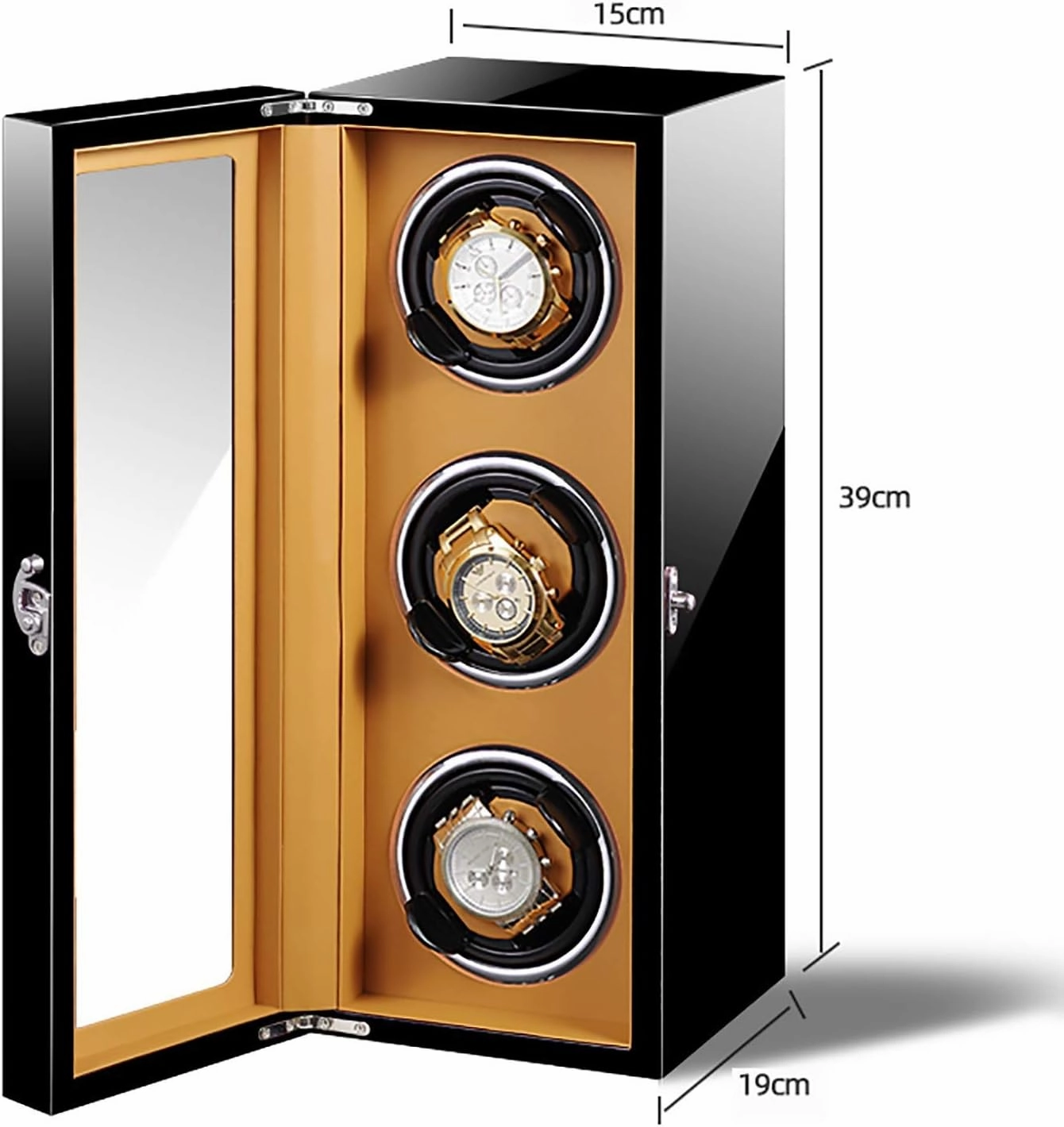 Winding Box Watch Winders - Smart Vertical Watch Winding Box Automatic Mechanical Watches Shaker Quiet Motor Rotating Watch Device Unique 5 Rotation Modes