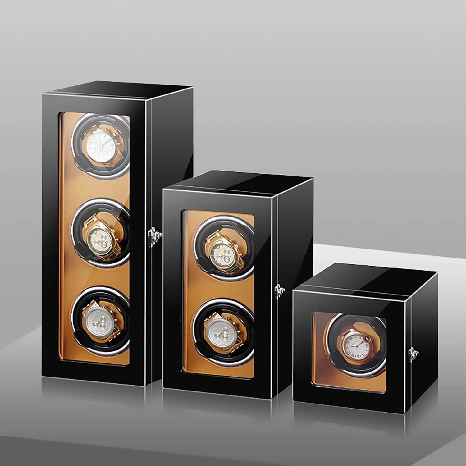 Winding Box Watch Winders - Smart Vertical Watch Winding Box Automatic Mechanical Watches Shaker Quiet Motor Rotating Watch Device Unique 5 Rotation Modes
