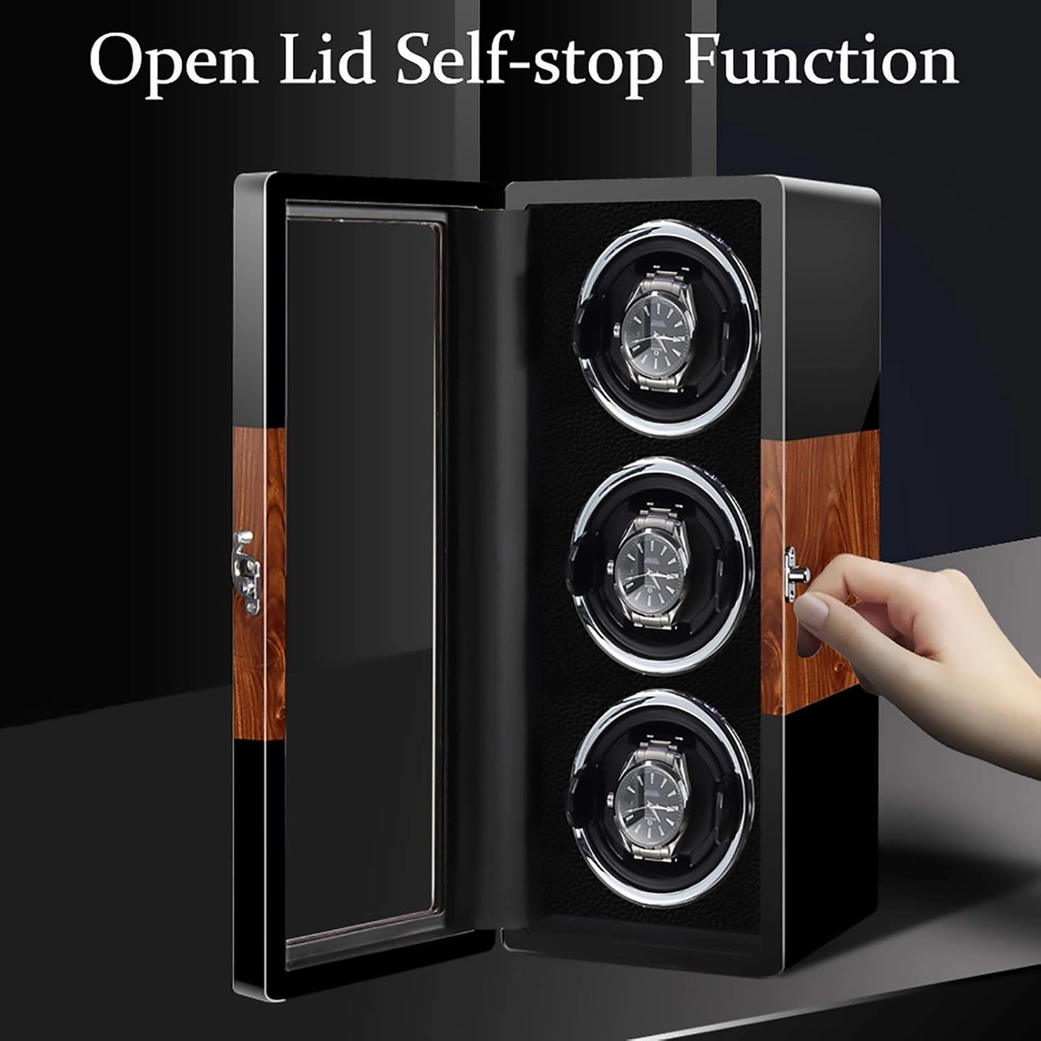Winding Box Watch Winders - Smart Vertical Watch Winding Box Automatic Mechanical Watches Shaker Quiet Motor Rotating Watch Device Unique 5 Rotation Modes