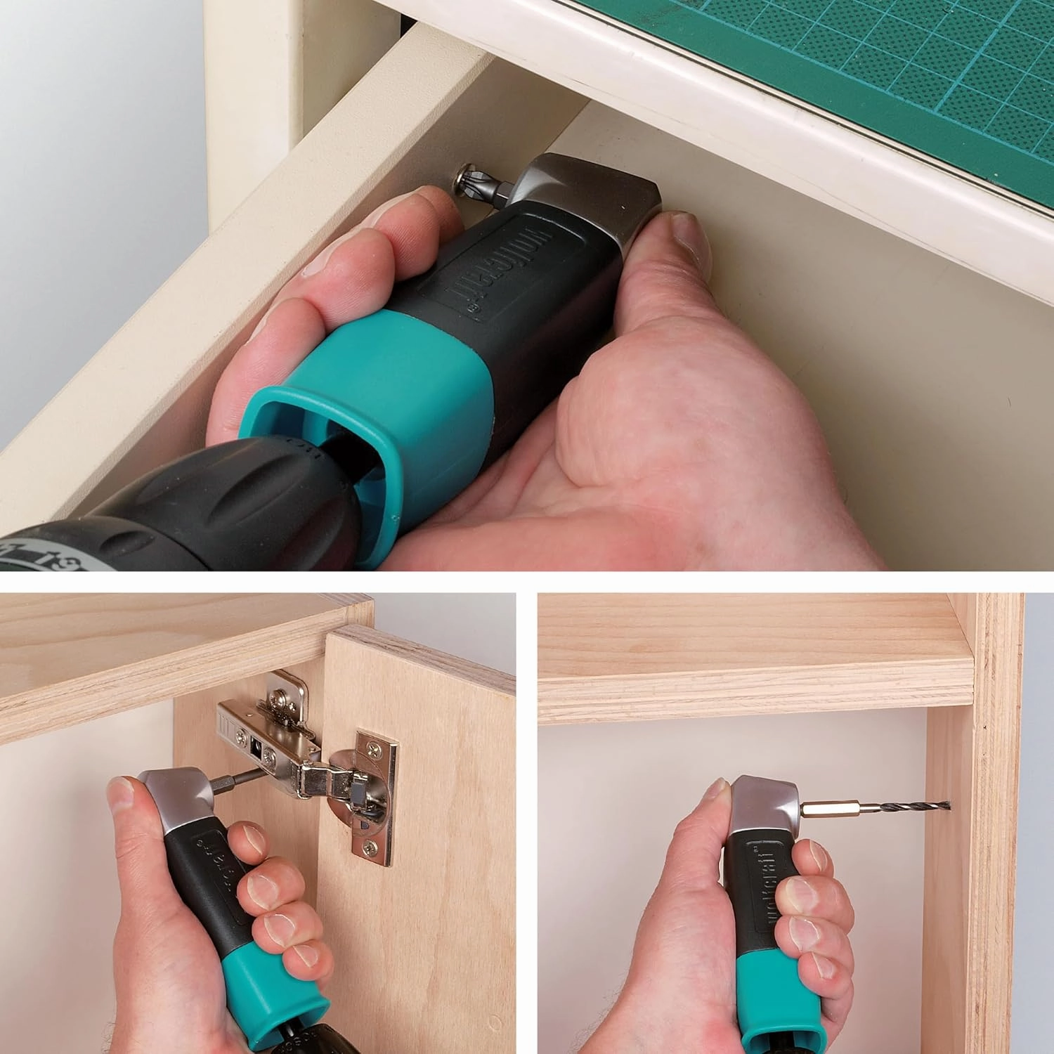 wolfcraft Angular Gear I 4688000 I Drilling and screwing at an angle of 90°