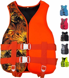 Women's Adjustable Life Jacket - Zip Front & Safety Belt for Paddle Board, Kayaking, Swimming | Neoprene Vest with Crotch Straps (6 Sizes)