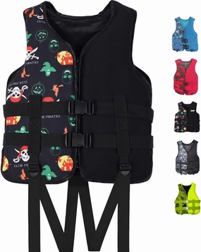 Women's Adjustable Life Jacket - Zip Front & Safety Belt for Paddle Board, Kayaking, Swimming | Neoprene Vest with Crotch Straps (6 Sizes)