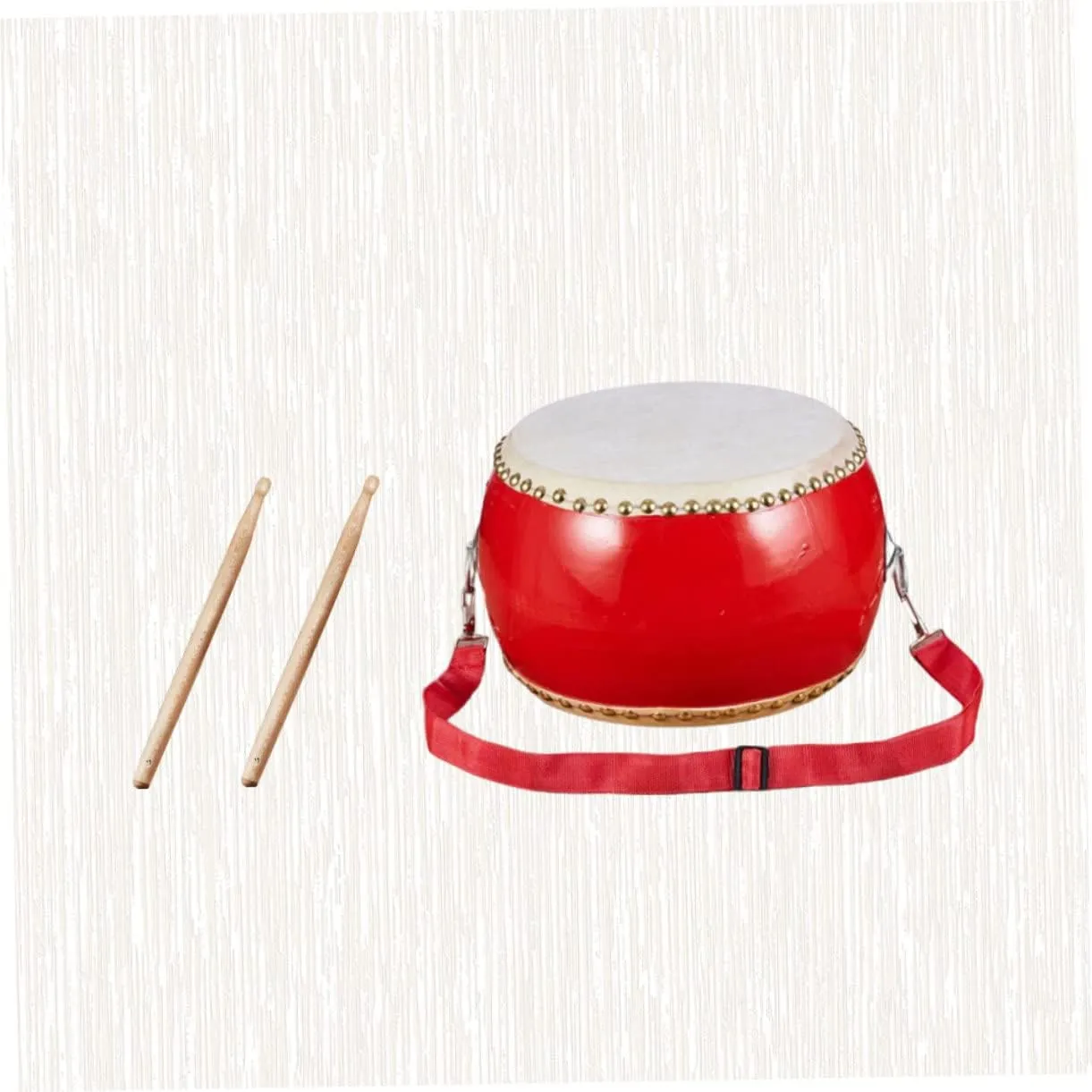 Wooden Drum Percussion Instrument with Sticks and Straps for Performance and Play Birthday Day present