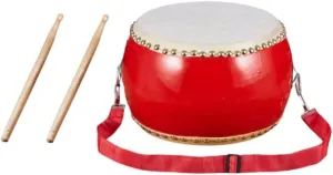 Wooden Drum Percussion Instrument with Sticks and Straps for Performance and Play Birthday Day present