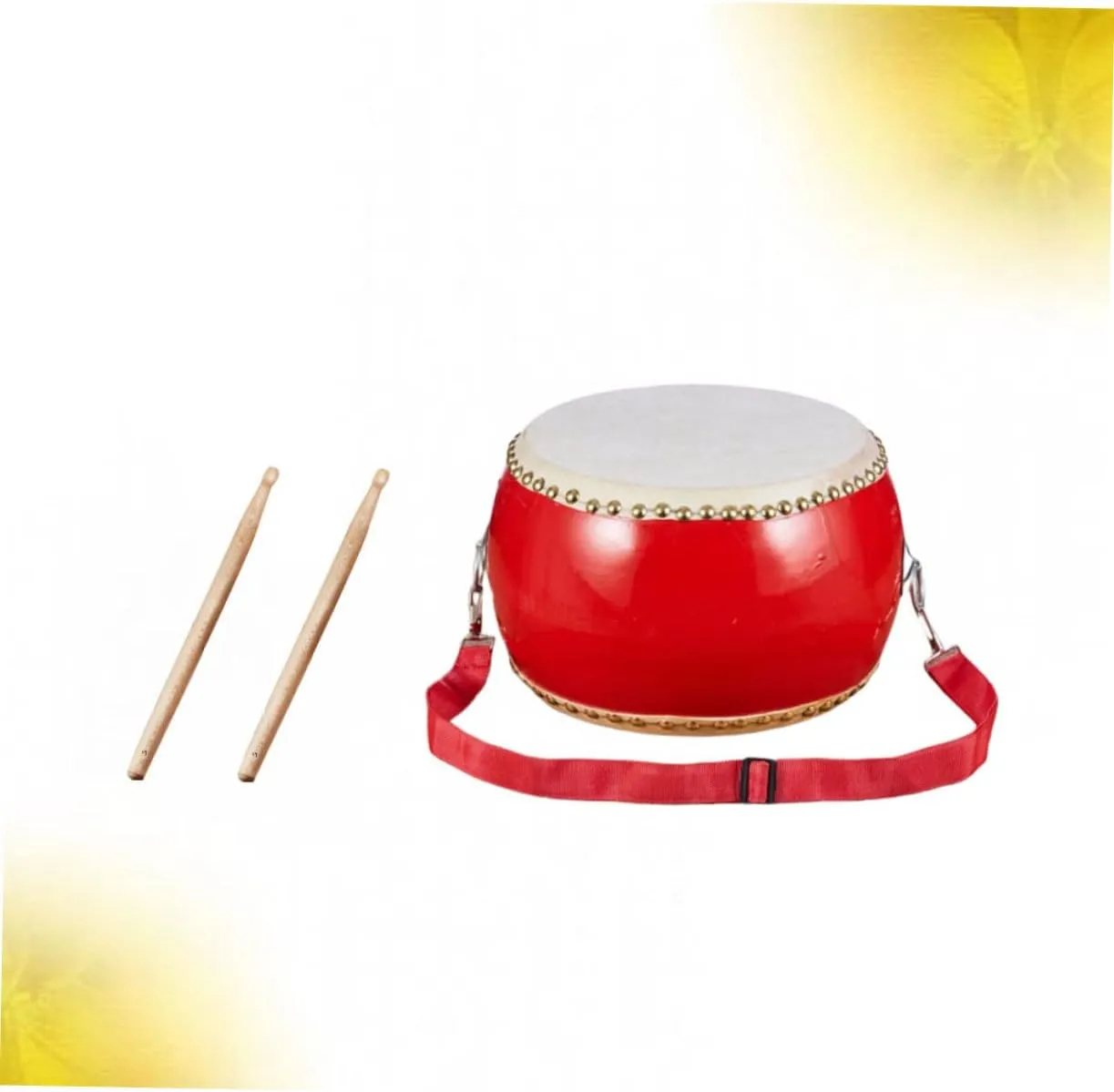 Wooden Drum Percussion Instrument with Sticks and Straps for Performance and Play Birthday Day present