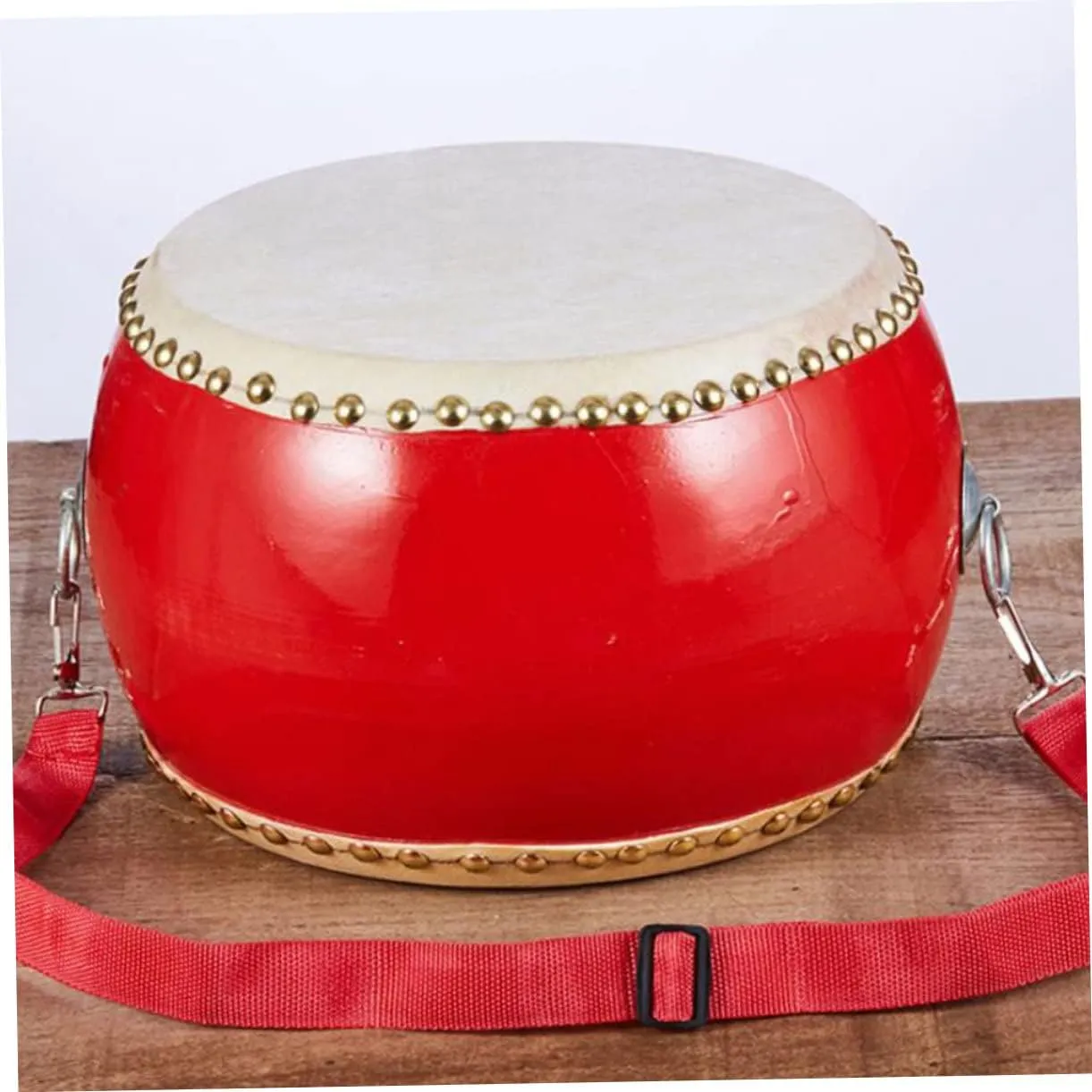 Wooden Drum Percussion Instrument with Sticks and Straps for Performance and Play Birthday Day present