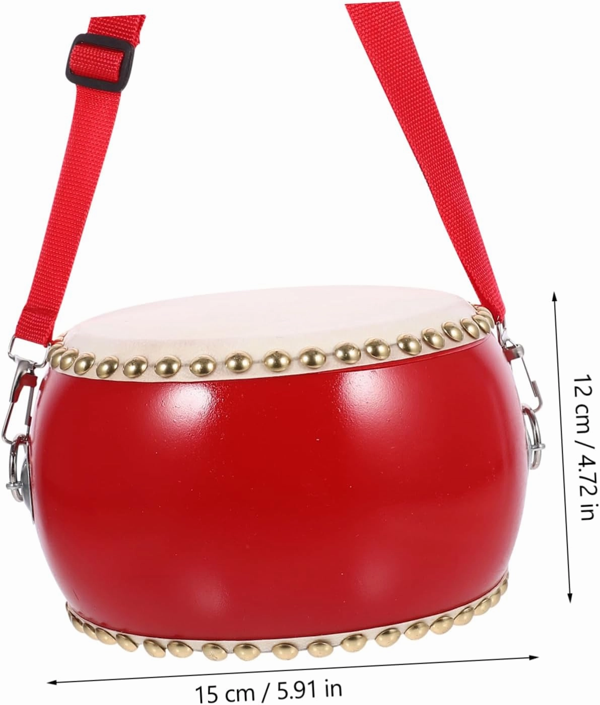 Wooden Drum for Percussion Instrument with Straps Sticks Music to Enhance Hand Eye Coordination Foster Musical Sense Day Birthdays
