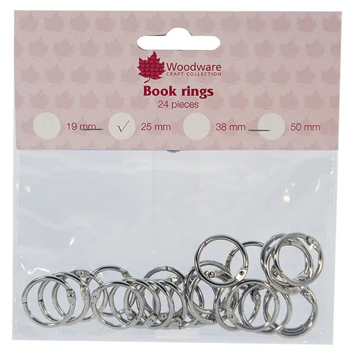 Woodware - Book Rings 25mm (24pcs)