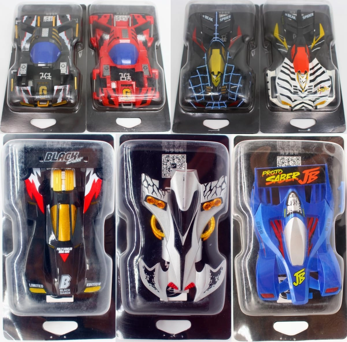 Xeniol DD RZ Model Painted Body Shell Cover car Model Proto Black Saber EVO JB Beak Spider Ray Stinger Brocken Gigant Mini 4WD Car - (Color: proto saber EVO)