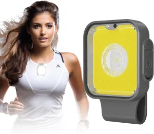 Yls Running Light, Rechargeable Clip on Running Lights for Runners, 12 Lighting Modes High Visibility Reflective Running Gear with Strong Magnetic, Dog Lights for Night Walking, Camping, Outdoor Adv