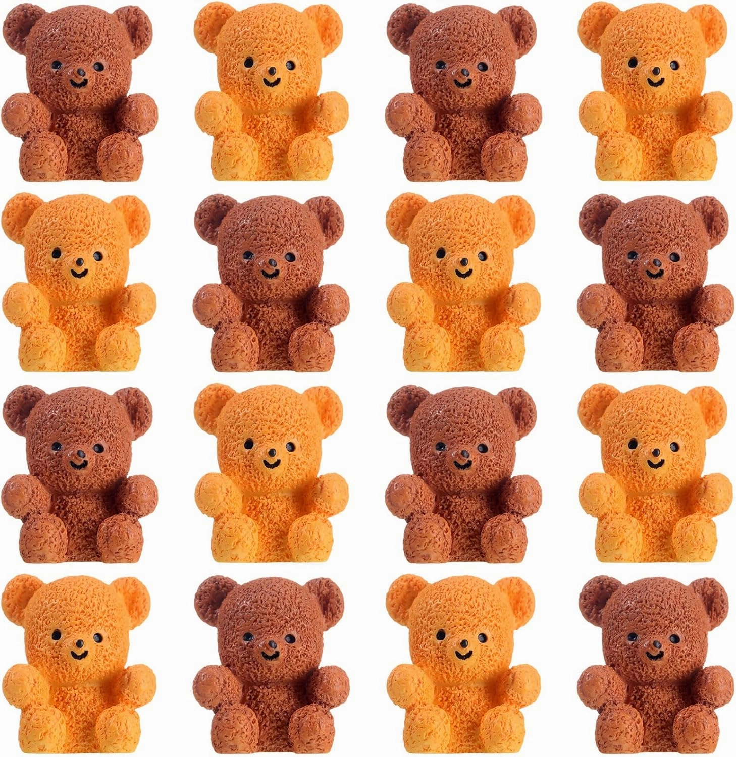Yousoontic 100 Pcs Resin Bear Cute Miniature Bear for Stuffer Gifts Mini Animal Figures Ornaments for Birthday Cake Decor DIY Wedding Party Favor Supplies Stuff Accessories Gift