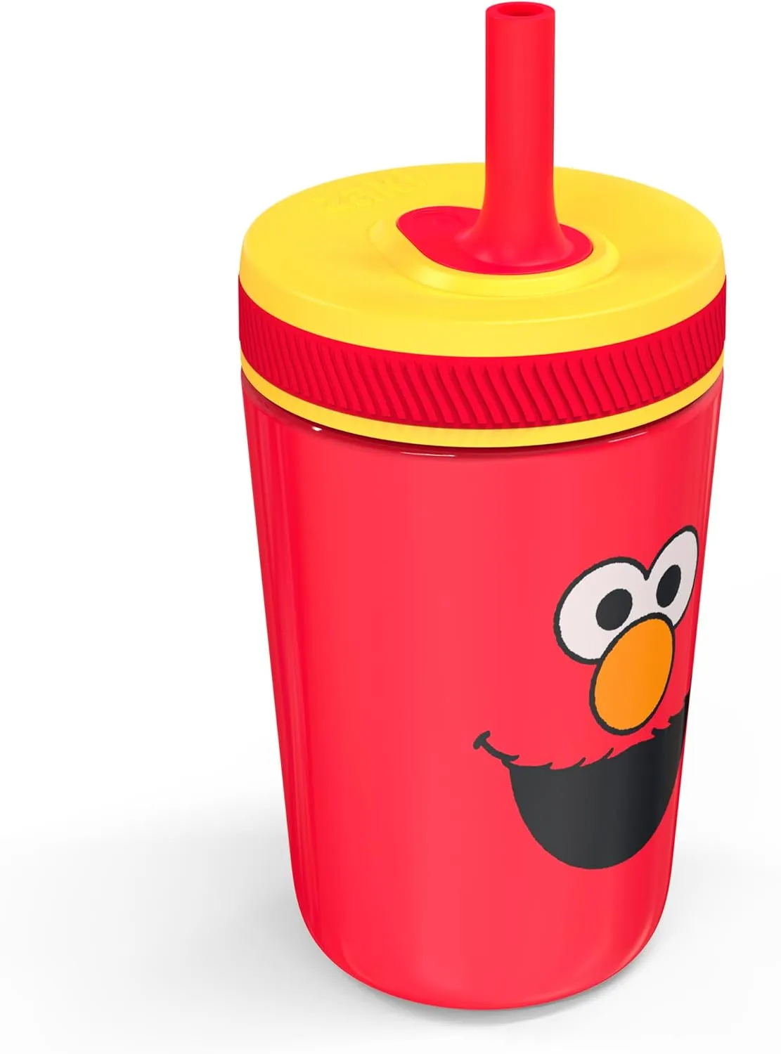 Zak Designs Sesame Street Kelso Toddler Cups For Travel or At Home, 12oz Vacuum Insulated Stainless Steel Sippy Cup With Leak-Proof Design is Perfect For Kids (Elmo)