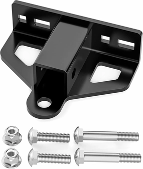 Zero Turn Lawn Mower Hitch with 1-1/4" Receiver, 6mm Thicker Heavy Duty Steel Trailer Receivers Hitch, Universal Upgrade 1-1/4 Hitch Receiver Versatile Chain Slot Rugged with Carriage Bolt Hardware