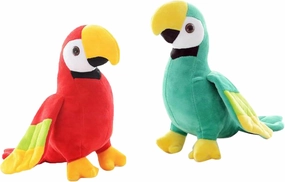 zhidiloveyou 2PCS 7.9" Parrot Stuffed Animal Plush Bird Toy Cute Doll Gifts for Girls Boys