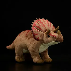 ZHONGXIN MADE Simulation Triceratops Dinosaur Stuffed Animal - 15 inch Simulation Dinosaur Plush Toy, Lovely Triceratops Dinosaur Stuffed Animal Toy as Gifts for Your Kids