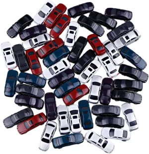 ZJIA Mini Model Painted Car 1:100 Scale Parking Scenery Street Layout (Pack of 50)