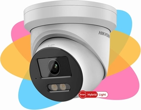 Ⲏіkvіsіon 8MP Smart Hybrid Light Full Color POE IP Camera with Built-in Microphone，Human and Vehicle Detection，2.8MM Fixed Lens Camera Outdoor（DS-2CD2387G2H-LIU）(2024 New Version)